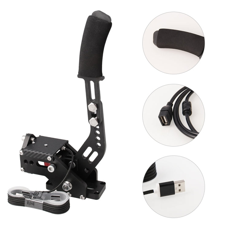 Car Universal USB Horizontal Drift Rally Racing Handbrake Lever Professional Gaming Peripherals for Racing Games G25/27/29 T500, HB031-BK Car Universal USB Horizontal Drift Rally Racing Handbrake Lever Professional Gaming Peripherals for Racing Games G25/27/29 T500, HB031-BK